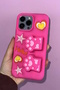 13 Pro Max Phone Case with Pink Color Paw Figure - 2