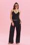 Bohemian Trousers with Pleated Bias Cut Buttons
