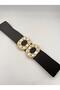 Baguette Stone Elastic Women's Belt Dress Belt Shirt Belt Coat Belt Stone Belt - 3