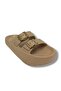Akınal E282.Z.0003-25 Eva Double Band Anatomical Slippers Beige Gold 36-40