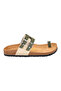 Genuine Leather Beige-Khaki Women's Slippers - 4
