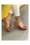 Women's Ballerina Shoes - Select 001, Genuine Leather, Red - 3
