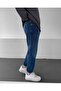 Dark Blue Grinding Boyfriend Pants - 2
