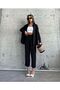 Women's Two-Piece Linen Shirt Pants Top and Bottom Set With Tie - 4