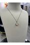 Pink Heart Necklace with Steel Chain - 2