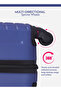 Lightweight Travel Luggage Trolley Set 3 Pcs ABS -Navy - 2