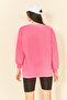 Fuchsia Embroidery Detailed Three Thread Women's Sweatshirt - 3