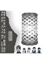 Black and White Geometric Patterned Seamless Tube Neck Collar Buff Buff Bandana Mask Bonnet Hair Band