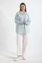 Hatunatila stone and pearl detailed striped shirt 5165 light blue - 2