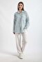 Hatunatila stone and pearl detailed striped shirt 5165 light blue