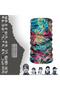Ebru Art Themed Seamless Tube Neck Collar Buff Buff Bandana Hair Band