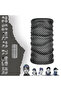 Black Nano Honeycomb Pattern Seamless Tube Neck Collar Bandana Buff Baf