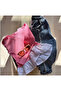 Girl's Ruffle Detailed Blouse and Jean Set - 4