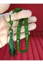 Rod Amber Rosary Capsule Cut Green Color 9mm T-817 - 3