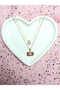 Minimal Heart and Letter Necklace Set, Charm Necklace Set - 4
