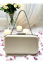 Skin Color Satin Stone Handle Women's Evening Dress Bag - 2