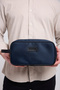 Navy Blue Men's Handbag Cosmetic Portfolio Grooming Shaving Bag Shaving Clutch Daily 01Fi2000