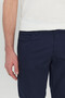 Men's Navy Blue Cotton Slim Fit Slim Fit 5 Pocket Flexible Casual Pants - 4