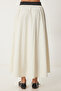 Women's Light Yellow Pocket Flared Parachute Skirt Hc00228 - 7