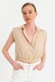 Women's Vanilla Stone Detailed Crop Shirt Sun200 - 4
