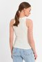 Women's White Button Detail Sleeveless Camisole Blouse Tf55 - 2