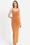 Women's Mustard Adjustable Strap Maxi Dress Men2004 - 4