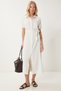 Women's Bone Summer Crinkle Knitted Shirt Dress Ub00333 - 2