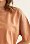 Women's Camel Crew Neck Cotton T-Shirt Tsh- 19000853 - 6