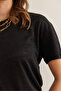Women's Black Flared Flowy Crew Neck Crop T-Shirt Tsh- 19000860 - 6