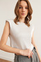 Women's Silver Padded Pleated Crop Blouse Blz- 19002890