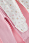 Ekru-Pembe 2'li Kız Bebek %100 Pamuk Baskılı Patikli Örme Pantolon TKDSS25PL00011 - 2