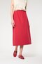 Red Color Pencil Form Long Length Women's Skirt - 8