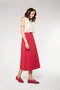 Red Color Pencil Form Long Length Women's Skirt - 5