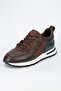 Novara Genuine Leather Handmade Men's Brown Sneakers
