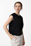 Lace-Up Knitted Textured Women's Top