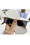 Retro Gold Slim Unisex Glasses - 7