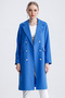 Women's Button Detailed Lined Long Oversize Blazer Jacket - 2
