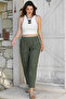 Khaki Pocket Jogger Leg: Elastic Waist Mixed Woven Casual Sleep Consumption - 4