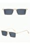 Retro Gold Slim Unisex Glasses - 3