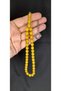 Rod Amber Praying Beads Yellow Color Beige Cut T-377 - 3