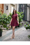 Women's Flounce Front Chest Bow Detailed Mini Dress