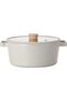 Fika Cast Iron 5-Piece Beige Colored Pot Set with Glass Lid - 3