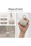 Mini Bag for Airpods 4 Vegan Leather Crossbody Case with Magnetic Snap Closure - Dark Beige - 5
