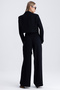 Women's Tied Crop Jacket and Belted Palazzo Trousers Two Piece Set - 7