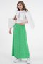 Green Floral High Waist Woven Skirt with Elastic Waist - 2