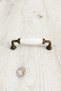 Metal-Real Porcelain Antique Yellow Color 96 mm Furniture/Cabinet/Garment Closet/Cap/Kitchen Handle