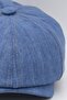 Men's Cap British Summer Denim Newsboy Hat - Blue - 3