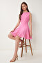 Flying Effect Mini Woven Dress Pink Lfk0004 - 4