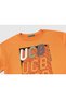 Boy's Orange Benetton Logo Printed T-Shirt - 3