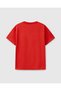 Boy's Red Benetton Logo Printed T-Shirt - 2